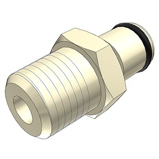 COUPLEUR MALE- PP- SANS CLAPET- 1/4" NPT- JT EPDM