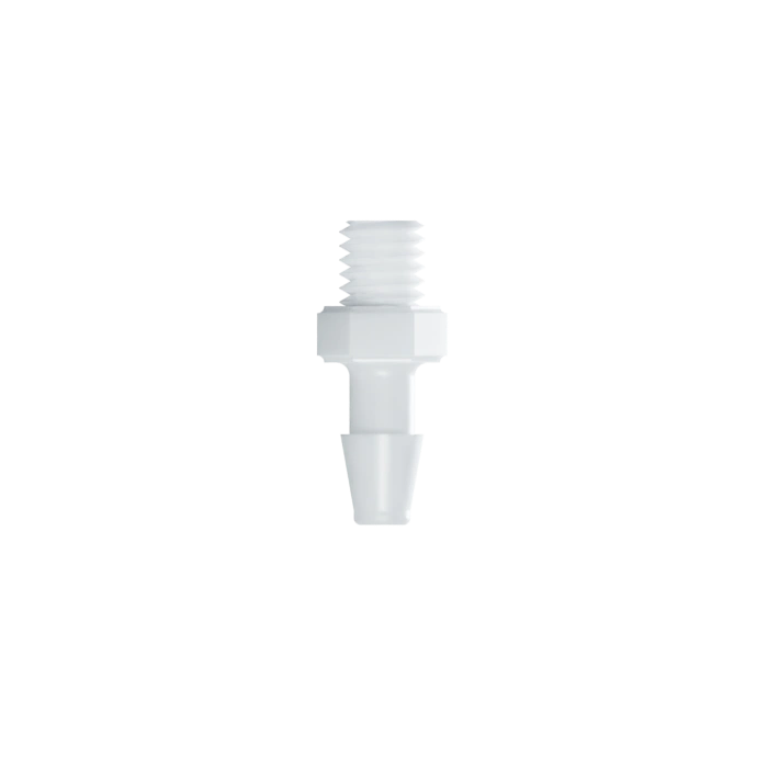 RACCORD FILETE 10-32 UNF / BARB POUR TUBE ØI 3.2mm - PA BLANC
