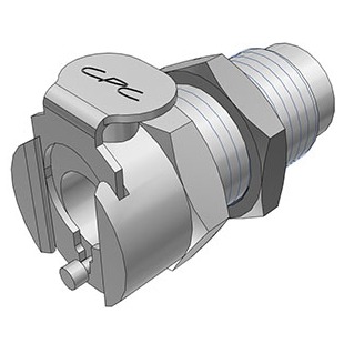 10-32 Valved Panel Mount Coupling Body