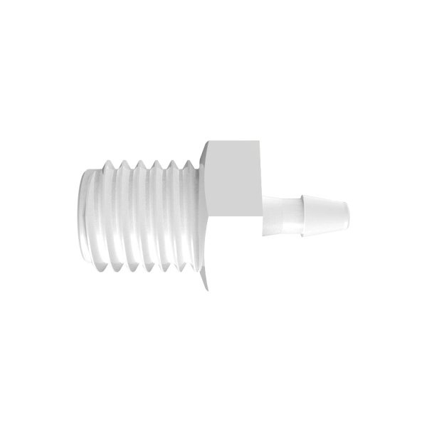 RACCORD FILETE 1/4-28 UNF / BARB POUR TUBE ØI 1.6mm - PA BLANC