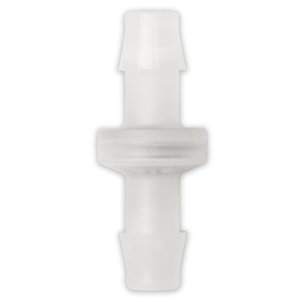 VALVE ANTI-RETOUR CP 35mbar - 2x BARB POUR TUBE ØI 9.5mm - PP/FKM