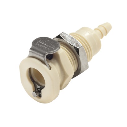 COUPLEUR FEMELLE PASSE-CLOISON SANS CLAPET / BARB ØI 3.2mm - PP