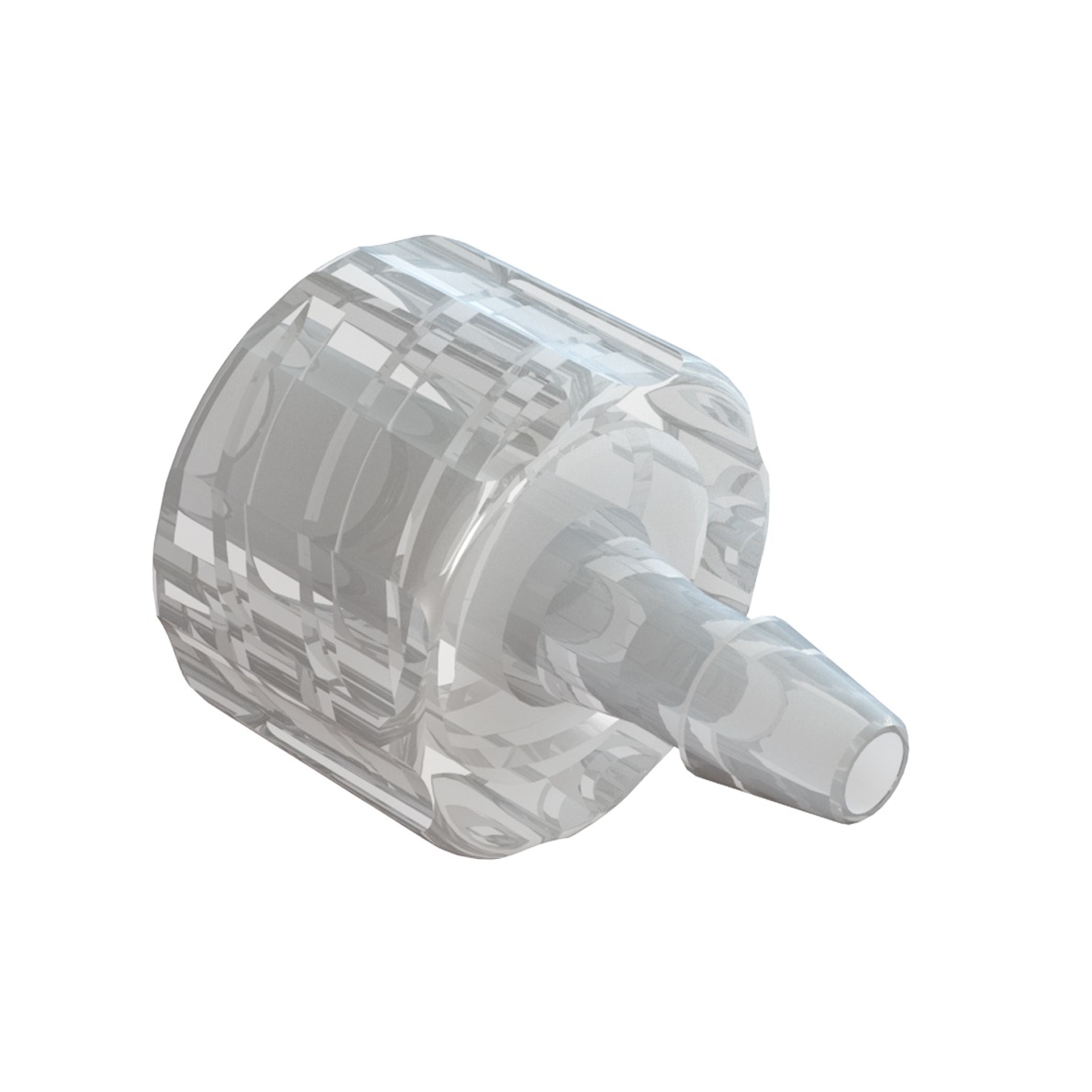 MALE LUER LOCK / BARB FOR 3/32"(2.4mm) ID TUBE - CLEAR MABS