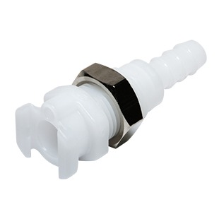 COUPLEUR FEMELLE-CLAPET-SANS VERROU-TC-ACETAL-CANNELE  Ø 6,4 mm