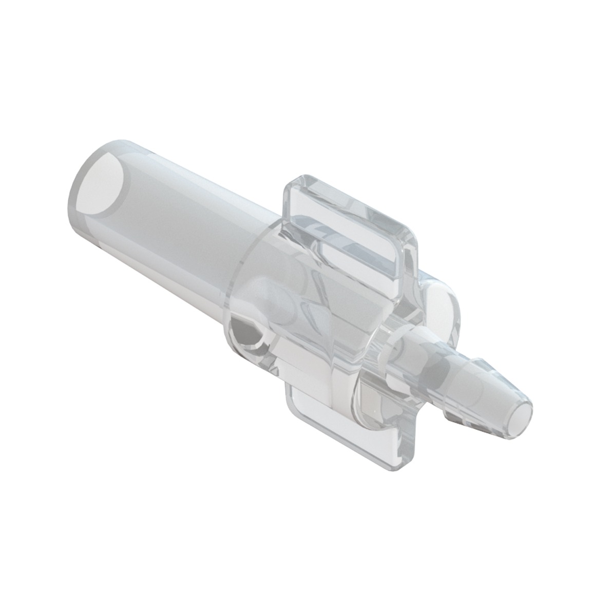 MALE SLIP LUER / BARB FOR 1/16"(1.6mm) ID TUBE - CLEAR MABS