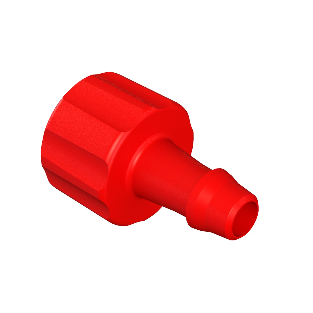 MALE LUER LOCK / HIGH FLOW BARB FOR 5/32"(4.0mm) ID TUBE - RED PA