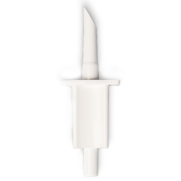 NON-VENTED SPIKE FOR 4.1mm OD or 4.8mm ID TUBE - WHITE ABS