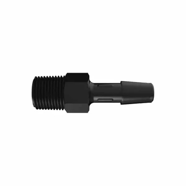 RACCORD FILETE 1/8" BSPT / BARB ØI 8.0mm - PA NOIR RENFORCE