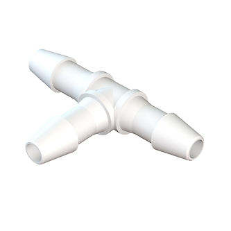 RACCORD EN T 3x BARB POUR TUBE ØI 2.4mm - ABS BLANC