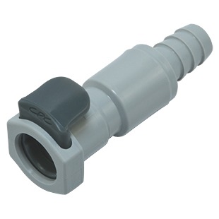 3/8 Hose Barb Valved In-Line Coupling Body