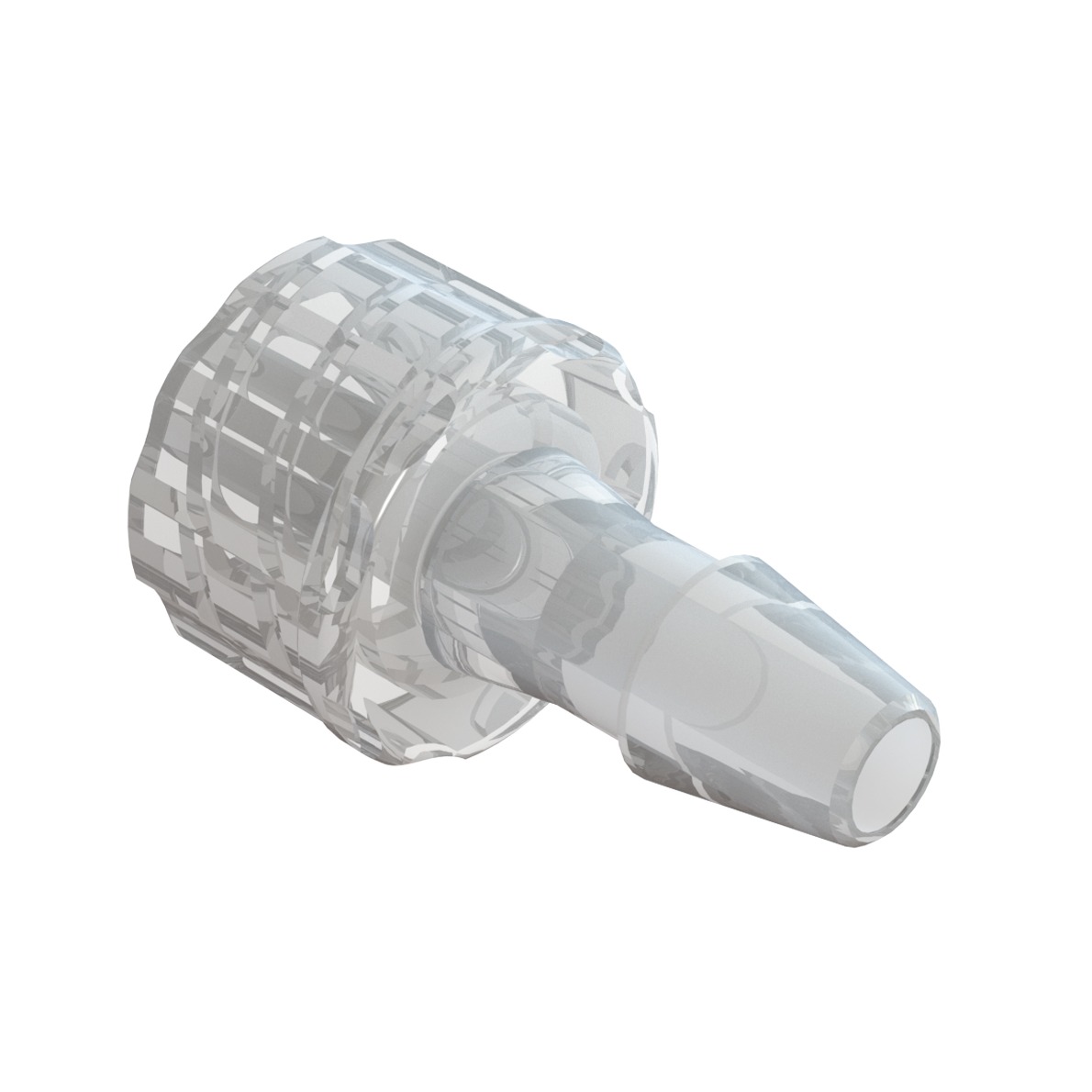 ISO-7 MALE LUER LOCK / BARB FOR 5/32"(4.0mm) ID TUBE - CLEAR MABS