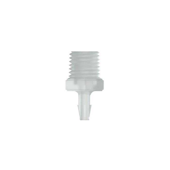RACCORD FILETE 1/16-27 NPT / BARB POUR TUBE ØI 2.4mm - PVDF