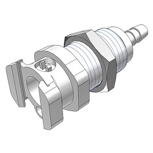 COUPLEUR FEMELLE-CLAPET-SANS VERROU-TC-ACETAL-CANNELE  Ø 4,8 mm-ATOB
