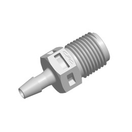 RACCORD FILETE 1/8-27 NPT / BARB POUR TUBE ØI 3.2mm - PP NATUREL