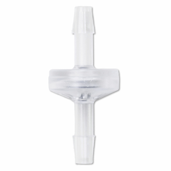 VALVE ANTI-RETOUR CP 35mbar - 2x BARB POUR TUBE ØI 4.8mm - PC TR/SI