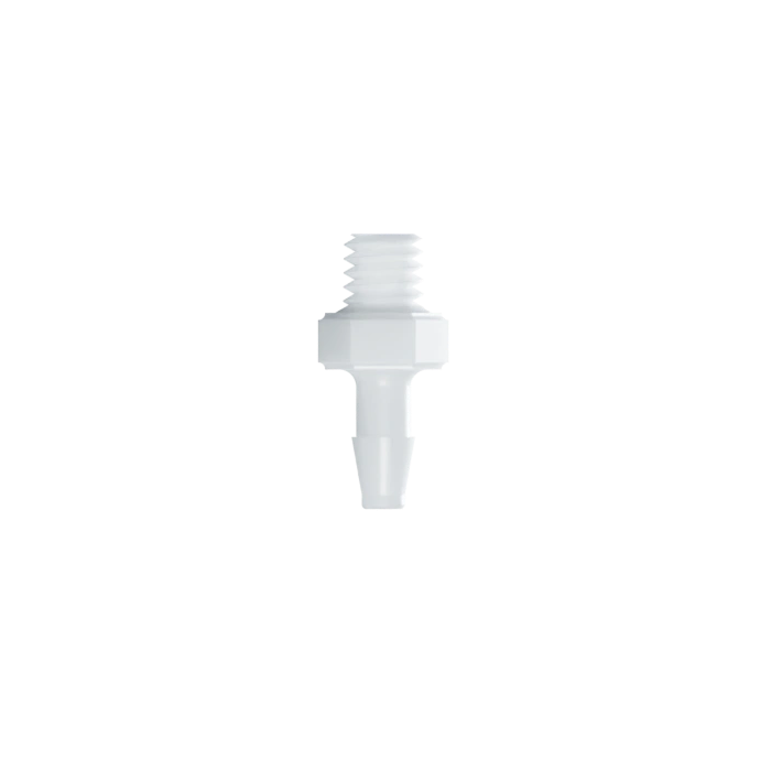 RACCORD FILETE 10-32 / BARB POUR TUBE ØI 2.4mm - PA BLANC