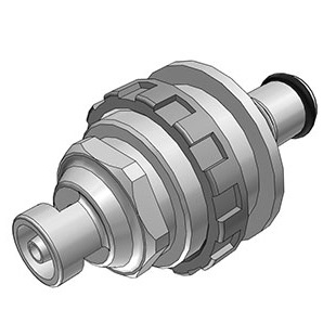 COUPLEUR MALE ZERO GOUTTE PASSE-CLOISON / BARB ØI 3.2mm - PP GR/EPDM