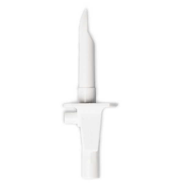 VENTED SPIKE FOR 4.1mm OD or 4.8mm ID TUBE - WHITE ABS