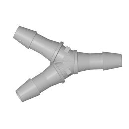 Y A 2 VOIES SYMETRIQUE 3x BARB POUR TUBE ØI 6.4mm - PP NATUREL