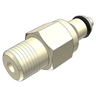 COUPLEUR MALE AVEC CLAPET / FILETE 1/8" NPT - PP/EPDM