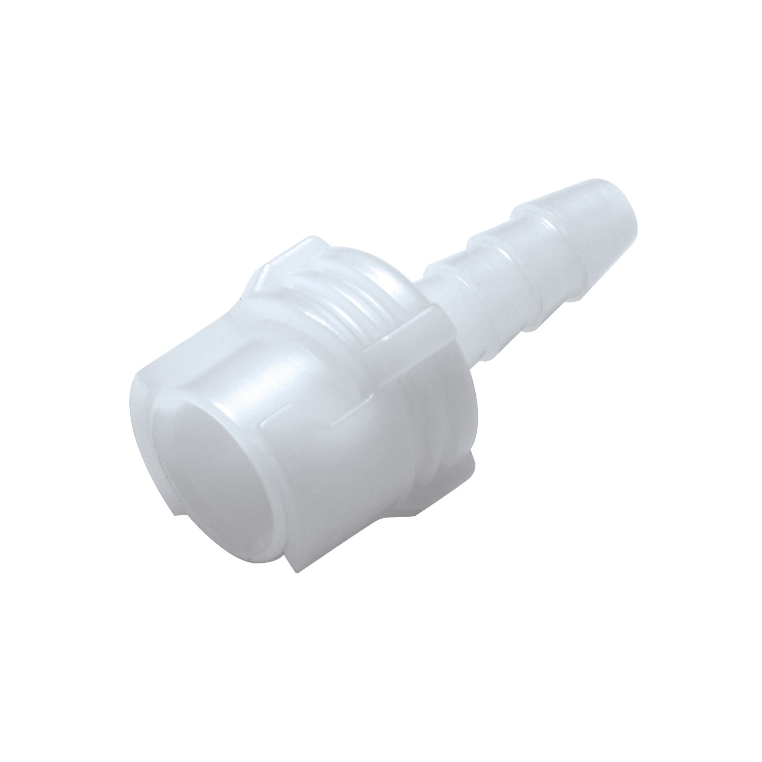 COUPLEUR FEMELLE SANS CLAPET / BARB POUR TUBE ØI 3.2mm - POM