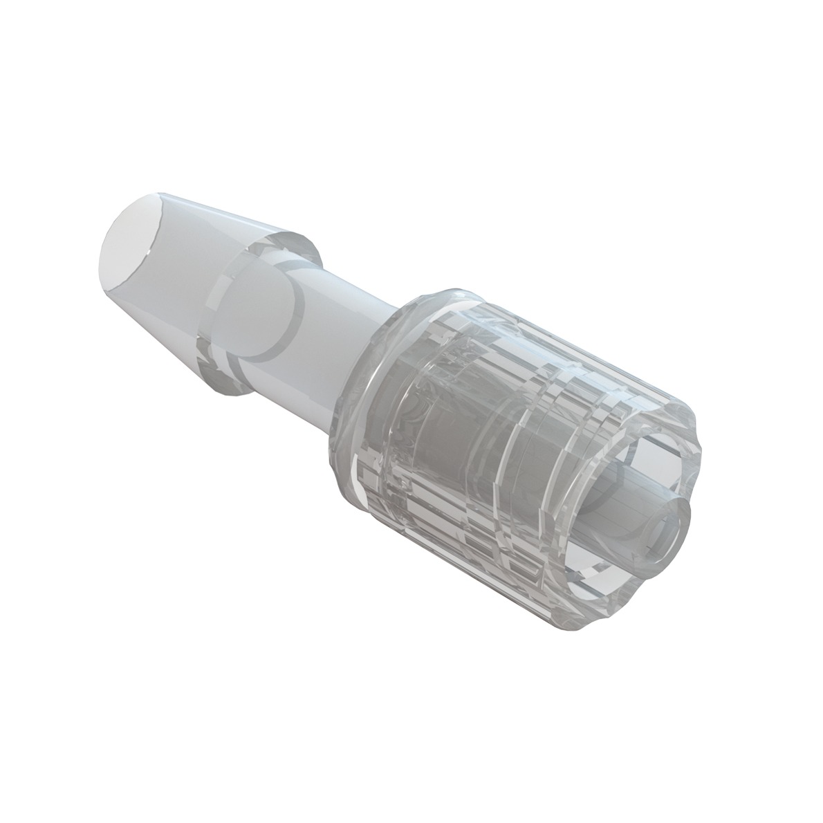 LLM MOBILE AUTOBLOQUANT / BARB POUR TUBE ØI 6.4mm - MABS TRANSP.