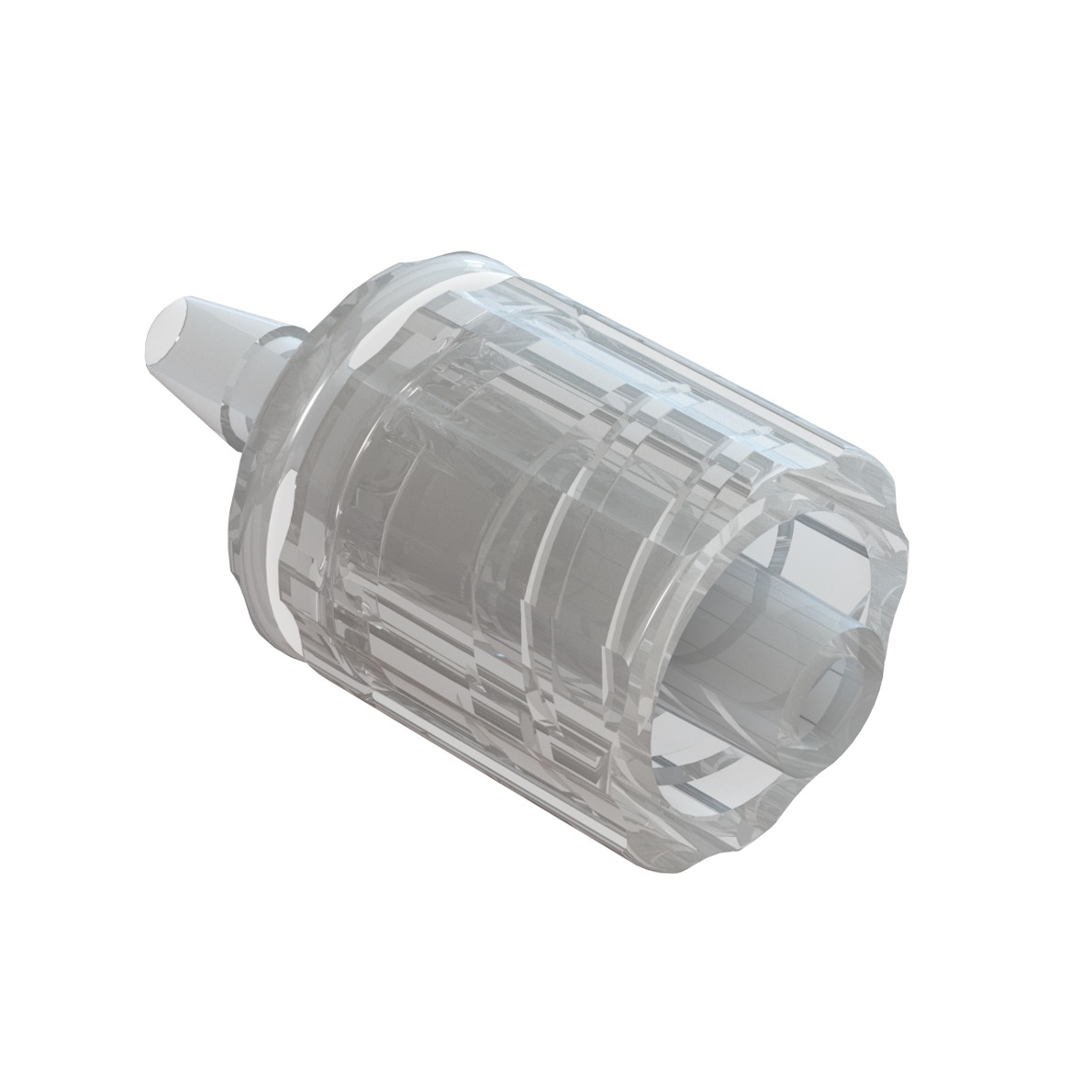 LLM MOBILE AUTOBLOQUANT / BARB POUR TUBE ØI 2.4mm - MABS TRANSP.