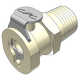 COUPLEUR FEMELLE AVEC CLAPET / FILETE 1/4"BSPT - PP/EPDM