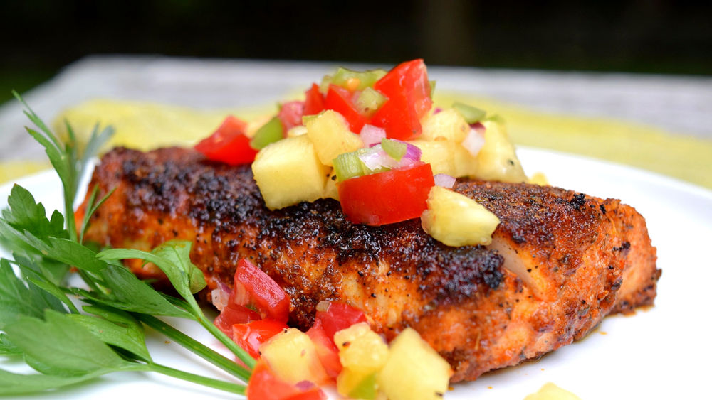 Blackened Mahi Mahi with Pineapple Salsa