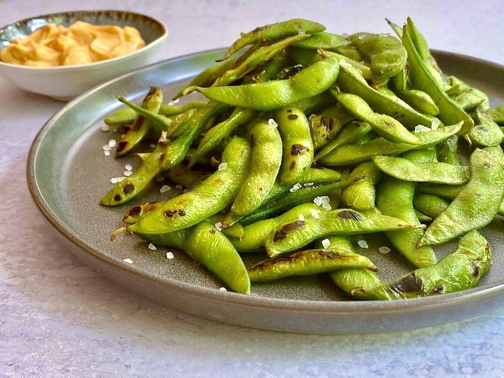 PanRoasted Edamame