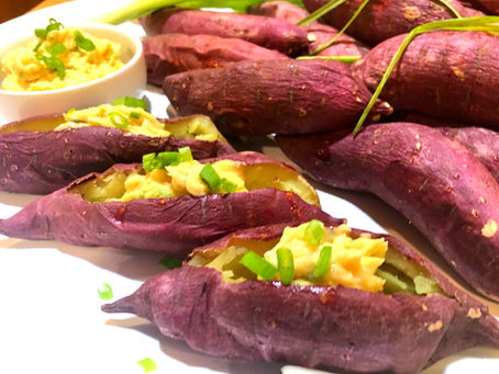 Roasted Japanese Sweet Potatoes with Miso Butter