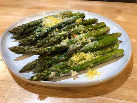 Lemony-Cheesy Roasted Asparagus