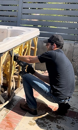 Hot tub removal by Golden Bear