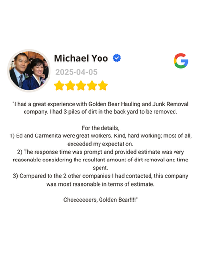 Screenshot of a 5-star Google customer review highlighting positive feedback from a satisfied client.