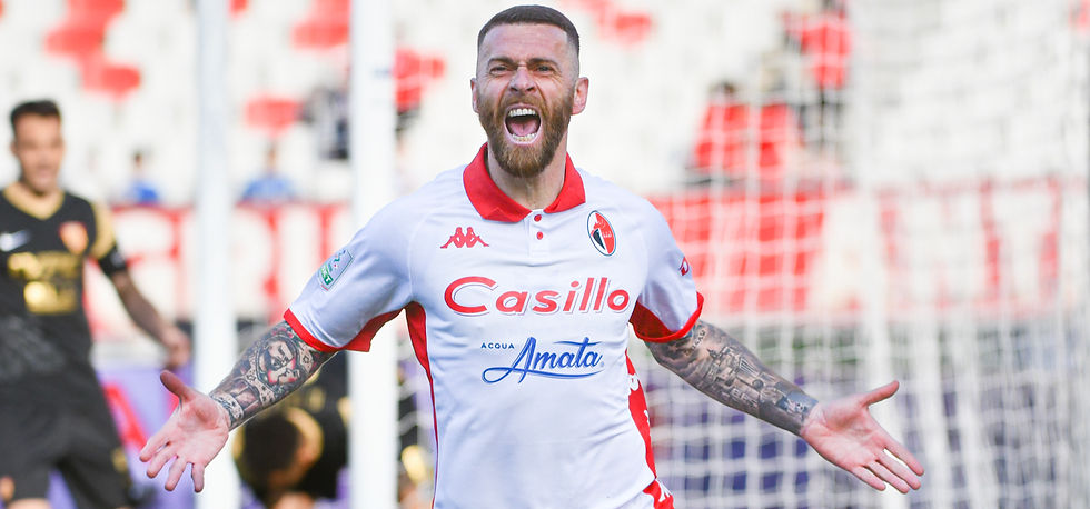 Esultanza di Mirco Antenucci ex giocatore del Bari Calcio