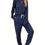 Thumbnail: Long Sleeve Solid Color Pantsuits, Women's Casual Drawstring Sporty Pants Outfit
