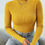Thumbnail: Women's Knit Solid Turtleneck Pullover Sweater 