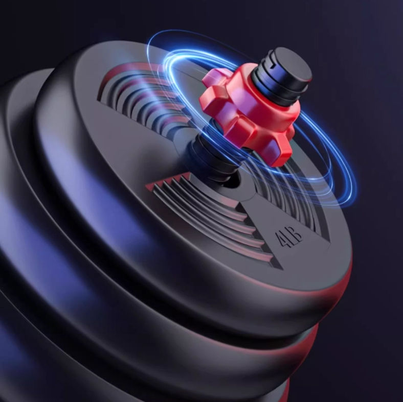 Thumbnail: 5-44lbs Adjustable Dumbbell to Barbell Set, Anti-Slip Grip   