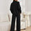 Thumbnail: Women's Casual Sports Style Long-Sleeve Zipper Sweater with Wide Leg Trousers