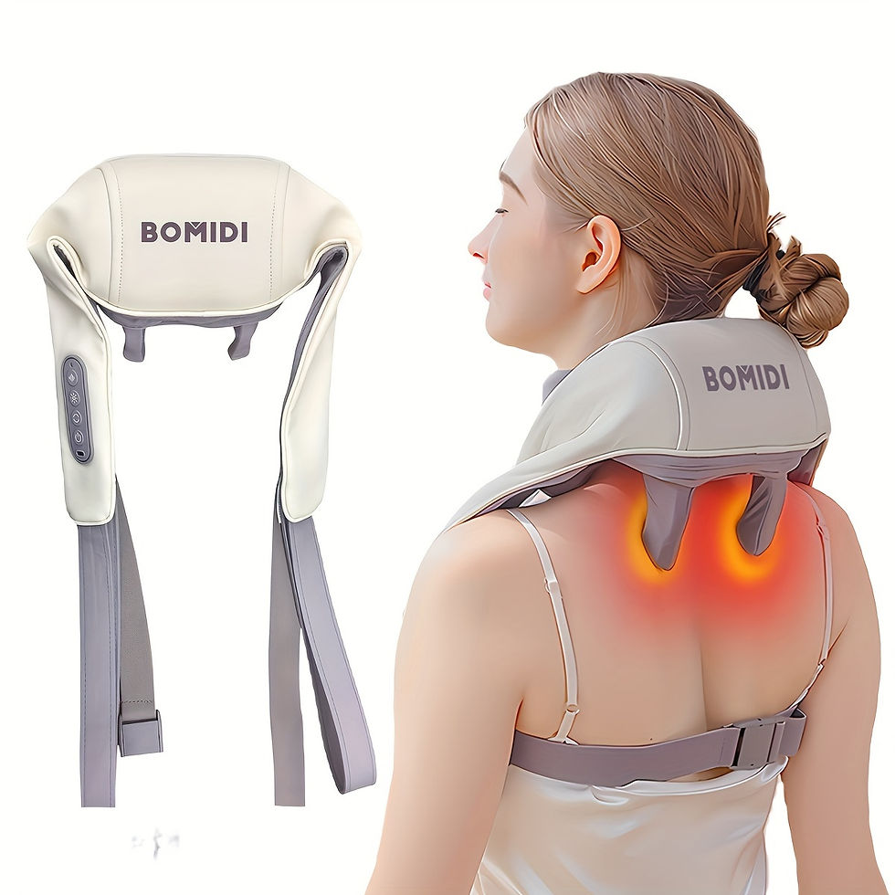 Neck Massager with Heat, Cordless 6D Deep Tissue Kneading Massage
