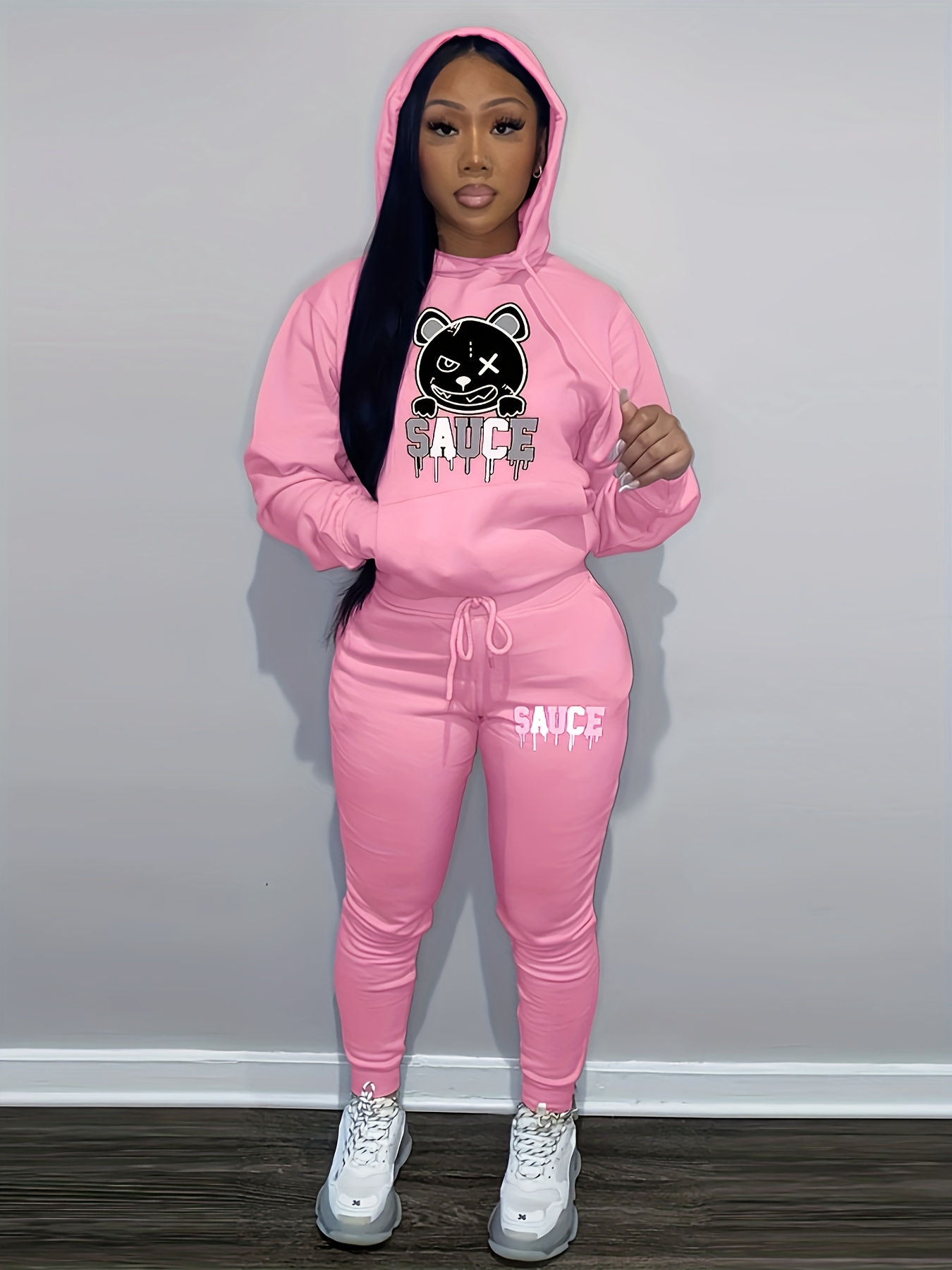 Casual Solid Color All-match Letter Print