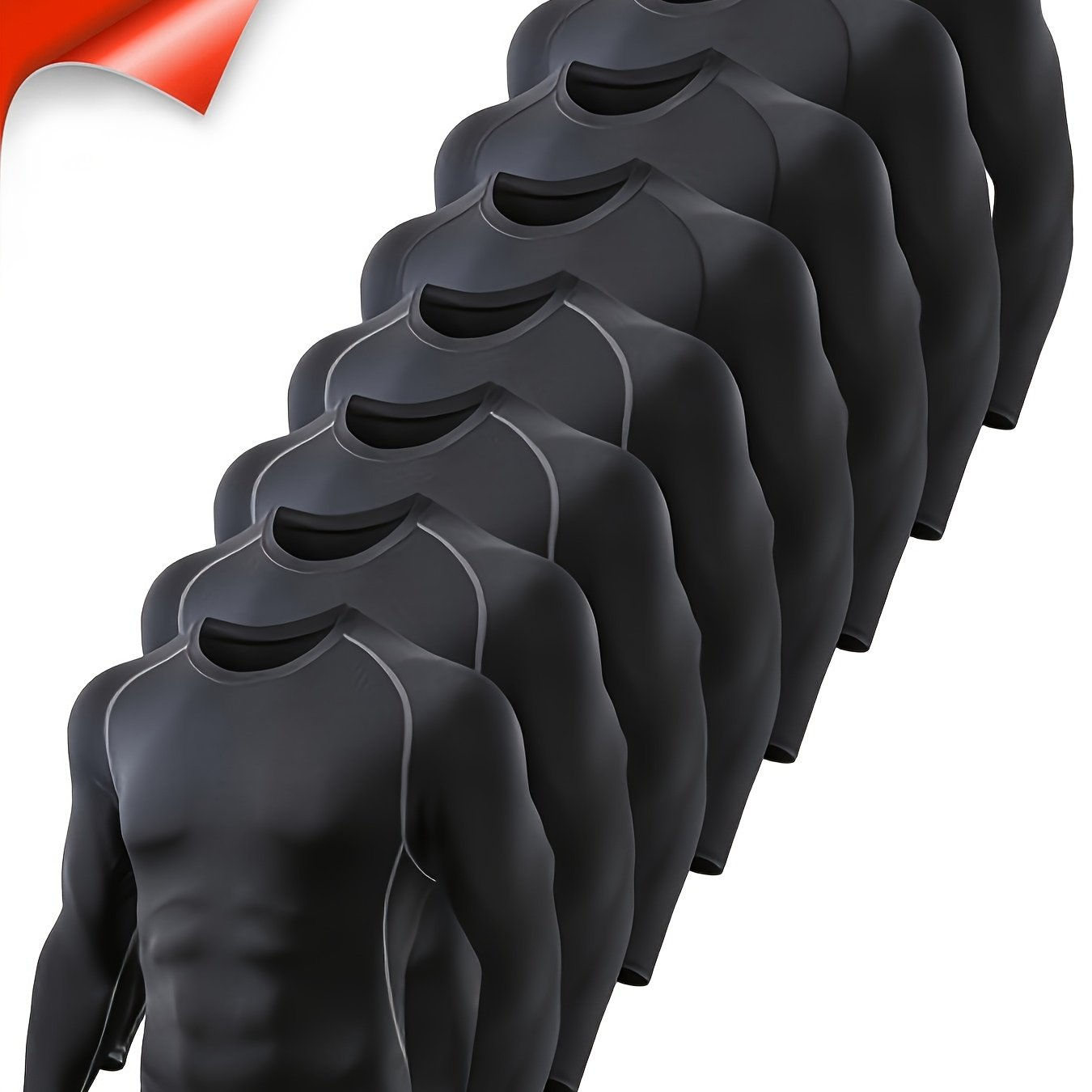 8 Pack Men'S Compression Shirts Long Sleeve