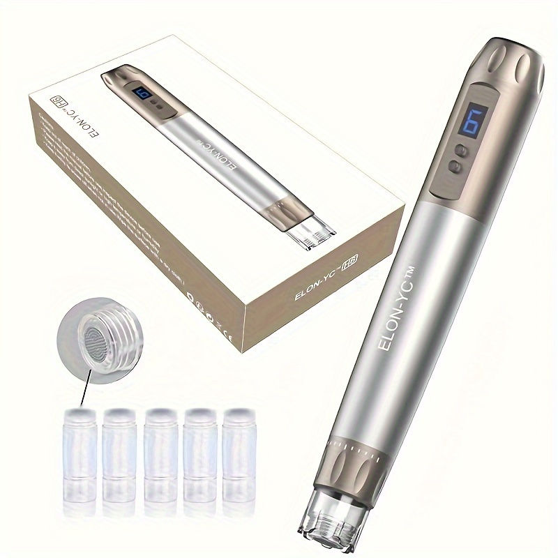 DermaPen H6 Hydra Beauty Pen - 5pcs Round Nano - Automatic Serum Applicator Hydr