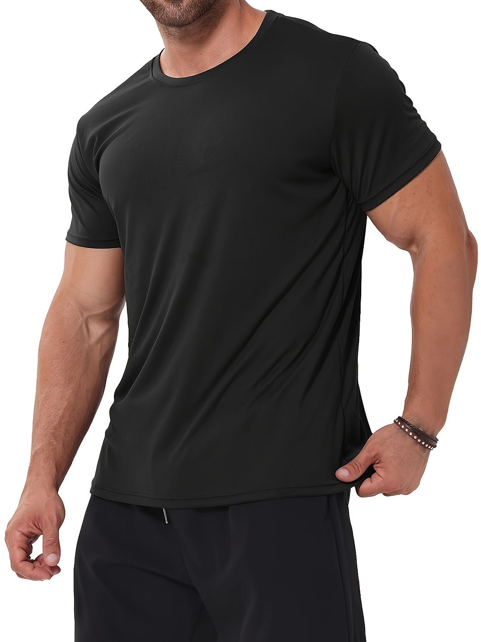 Thumbnail: 12 pcs Quick Dry Crew Neck Workout Shirts for Men