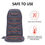 Thumbnail: 10 Vibration Motors Massage Seat Cushion With Heat, Back Massager