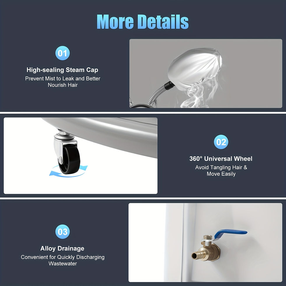 Thumbnail: Stand Hair Steamer Hair Dryer Rolling Ozone Oil Treatment 