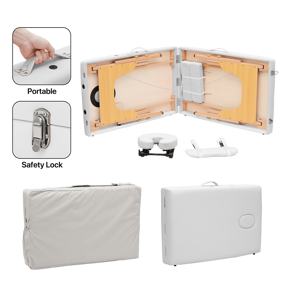 Thumbnail: Massage Table 2 Fold Portable Massage Table 82" Massage Bed Height Adjustable