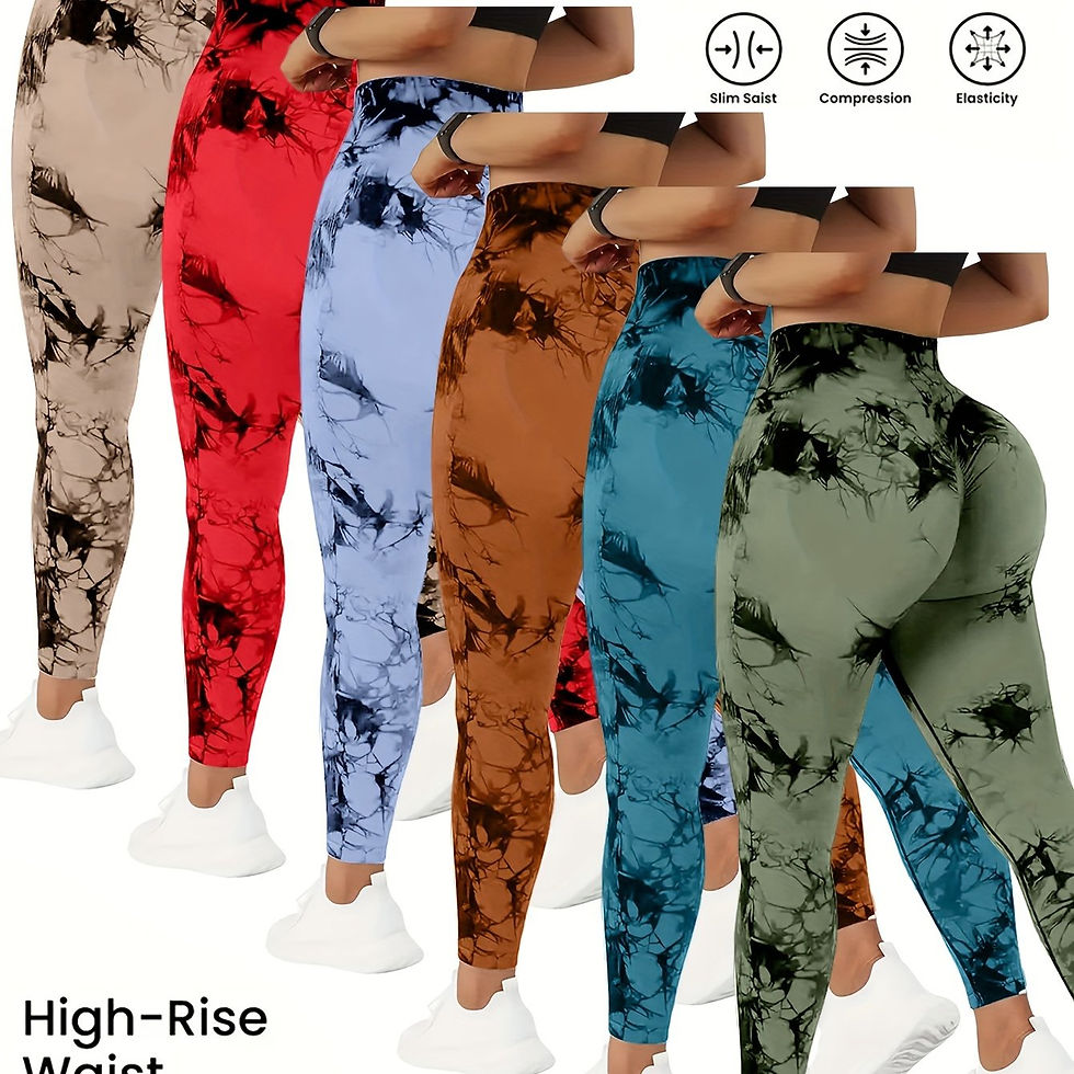 Thumbnail: 6 Piece Tie Dye Leggings Sets Seamless