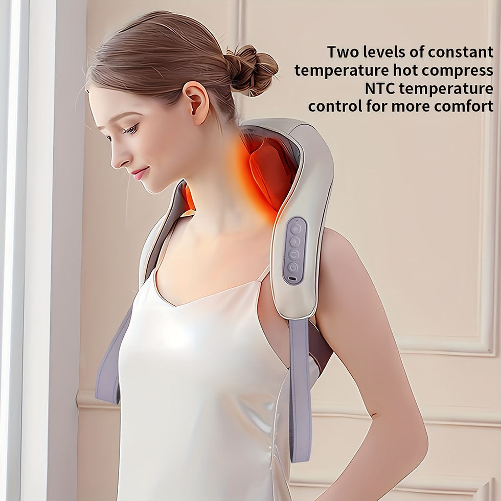 Thumbnail: Neck Massager with Heat, Cordless 6D Deep Tissue Kneading Massage