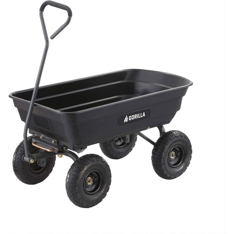 Gorilla Carts Heavy Duty Poly Utility Dump Wagon
